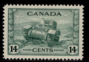 CANADA GVI SG385, 14c dull green, M MINT. Cat £29.