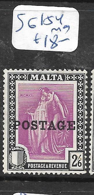 MALTA (PP1406B) POSTAGE 2/6   SG 154  MOG