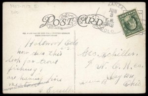 USA 1912 Kanza Colorado DPO Helbock R5 Cover Fraser Canyon Moffat Road 92691