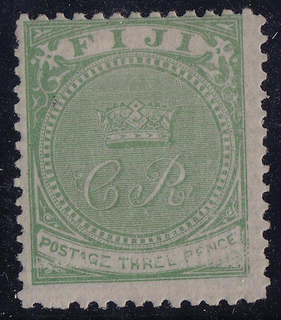  FIJI MH Scott # 16 Coat of Arms - remnant, pencil # (1 Stamp)