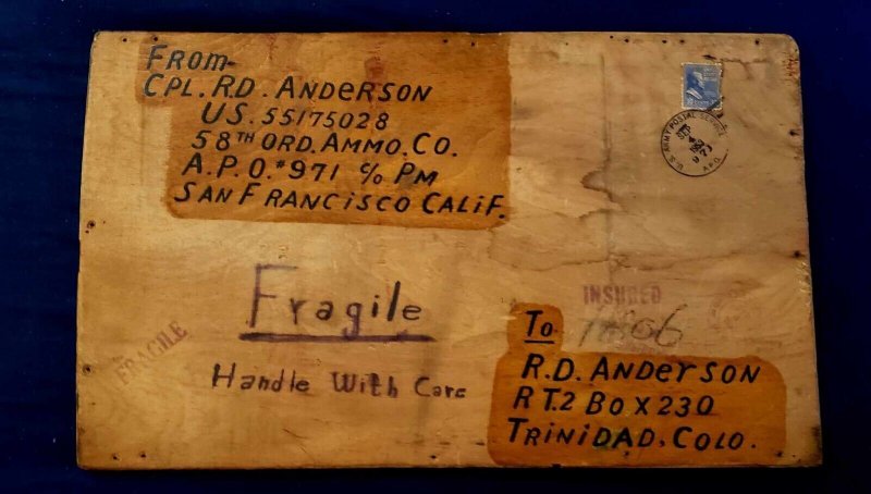 Korean War: 1953 APO 971 (Yondung-Po, Korea) to Trinidad, Co Insured (n17069)