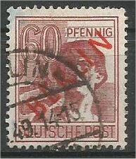 BERLIN, 1949, used 60pf  Overprint in Red Scott 9N31