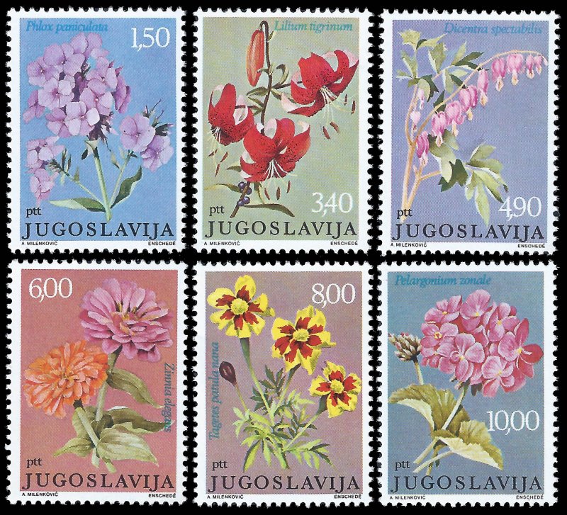 Yugoslavia 1977 Sc. 1325-30 MNH Yugoslav Wildflowers