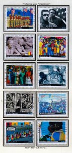 SC# 3937a-j - (37c) - Civil Rights Act of 1964 - Used SET of 10