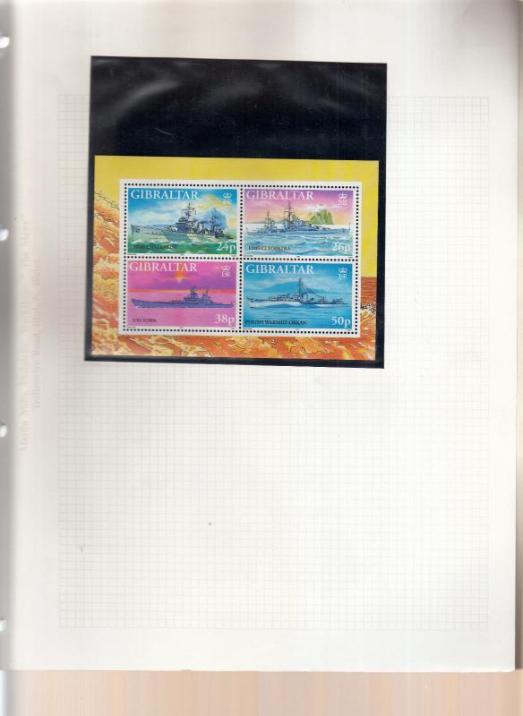 GIBRALTAR 2ND WORLD WAR WARSHIPS MINI-SHEETS 1993-1997 UMM/MNH