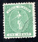 British Virgin Islands #1  VF, Used, CV $65.00   ...   6940001