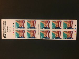 1999 Booklet 10 33-cent Flag and City Stamps Sc# 3278j