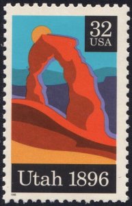 SC#3024 32¢ Utah Statehood Single (1996) MNH