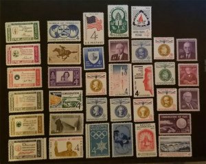 1960 US Commemorative Stamp Year Set MNH OG Mint 1139-73 35 Stamps Unused