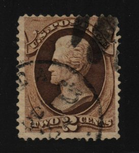 1873 Jackson Sc 157 used single 2c brown