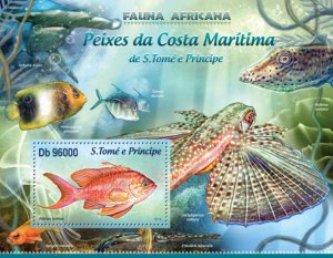 St Thomas - Colorful Fish - Souvenir Sheet - ST13208b