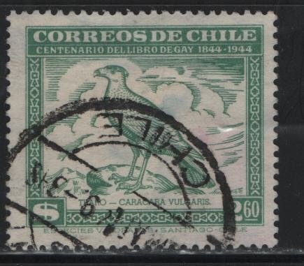 CHILE, 255, O, USED, 1944, Crested caracara