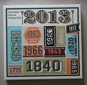 2013 Year Book No.30 Complete with U/M Stamps & Slip Case - Excellent Condition