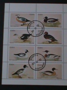 STAFFA-1972-PROMOTION-WORLD FAMOUS LOVELY BIRDS--CTO -SHEET VF FANCY CANCEL