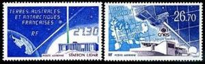 HERRICKSTAMP FRENCH ANTARCTIC Sc.# C130-31 Satellite/Ground Station