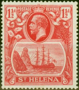 St Helena 1937 1 1/2d Dp Carmine-Red SG99f Fine LMM