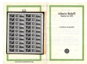 1933 North Atlantic Cruise Balbo Sheet 20 Triptychs Bolaffi MNH