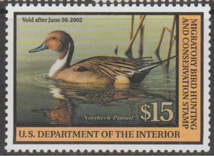 U.S. Scott #RW68 Duck Stamp - Mint NH Single