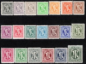 Germany AM Post Scott # 3N2b - 3N20, mint nh, cpl. set