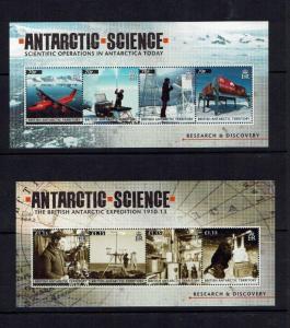 British Antarctic Territory:  2011, Antarctic Science, 2 miniature sheets