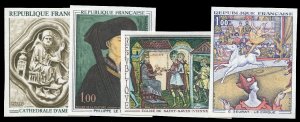 France, 1950-Present #1236-1239 (YT 1586-1588a) Cat€372, 1969 Paintings, im...