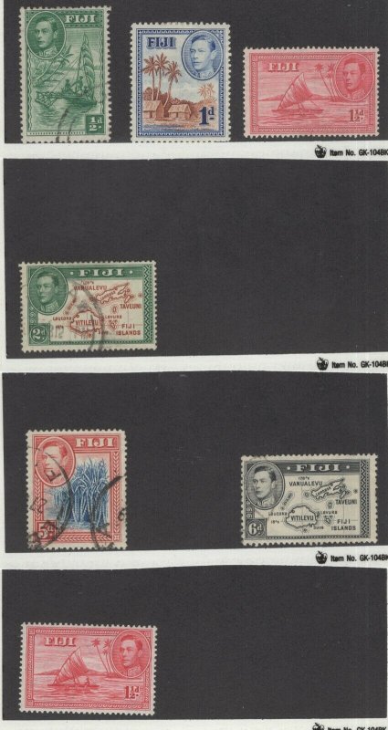 Fiji 117d//132b F-VF Mint & Used 7 DIff CV. $59.40  (JH 12/22) GP 