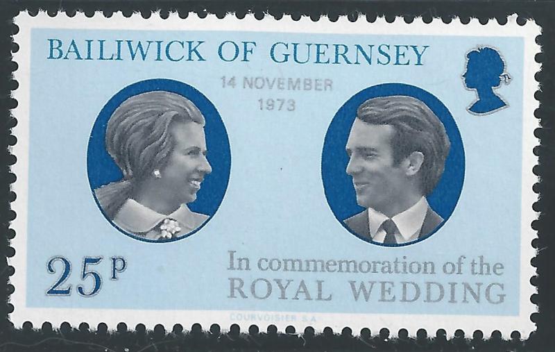 Guernsey #90 25p Princess Anne & Mark Phillips