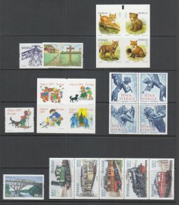 Sweden Sc 2515-2516, 2518, 2521-2525, MNH. 2005-06 issues, 5 complete sets, VF.