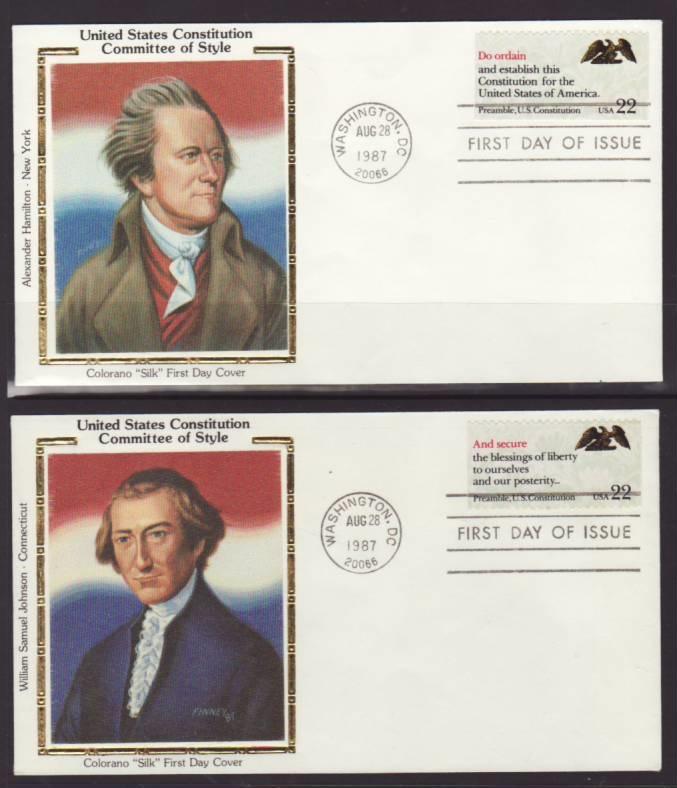 US 2355-2359 Constitution 1987 Colorano S/5 U/A FDC