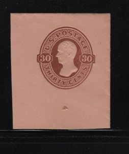 U338 XF unused full corner cut square with nice color cv $ 40 ! see pic !