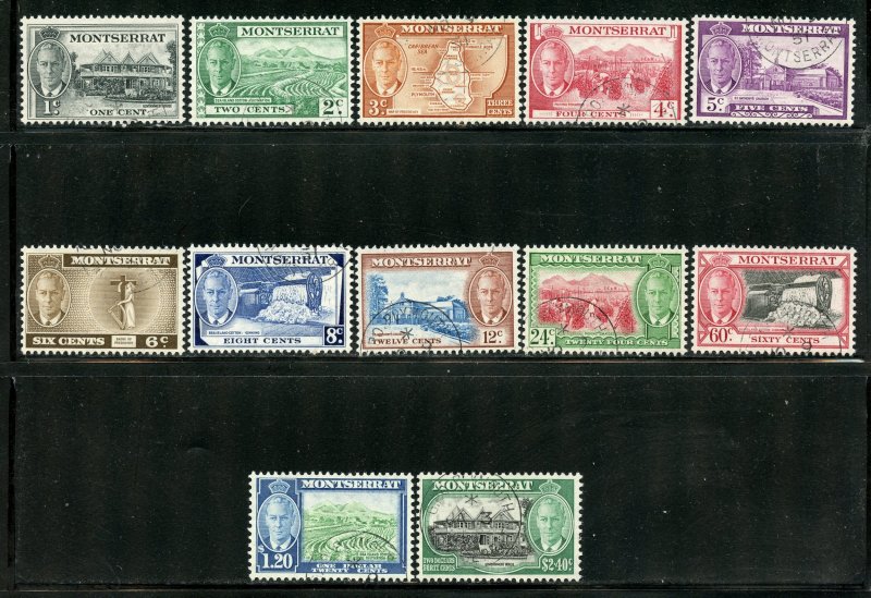 Montserrat # 114-125, Used, CV $ 34.00. Broken set