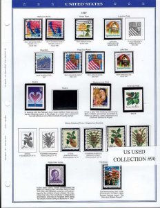 US Used Commemorative and definitives, all different read text Collection #090