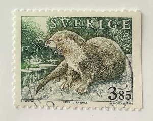 Sweden 1996 Scott 1925 used - 3.85kr,  Wild Animals,  Eurasian Otter