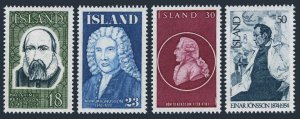 Iceland 481-484, MNH. Michel 505-508. Portraits of famous Icelanders, 1975.