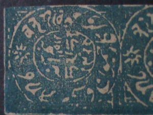 ​INDIA-JAMMU STATE 1867 SC#7a,10a 156 YEARS OLD-1/2 ANNA  & 1 ANNA MPERF PAIR