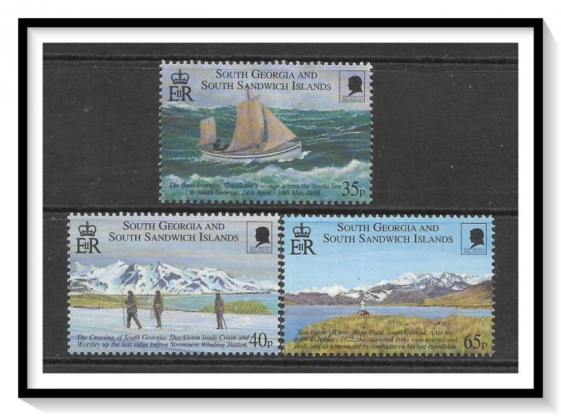 South Georgia #254-256 Sir Ernest Shackleton Set MNH