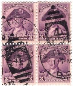 United States Scott #708  USED Block NH NG, nice group (4) stamps.