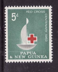 Papua New Guinea-Sc#174-unused hinged set-Red Cross-1963-