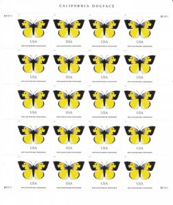 2019 AUTHENTIC USPS Issued Pane of 20, $1.06 Butterfly Non-Machine., VF Mint, NH