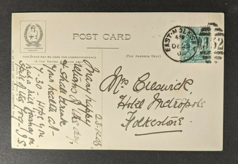 1903 East Molese Ireland Illustrated Postcard Cover