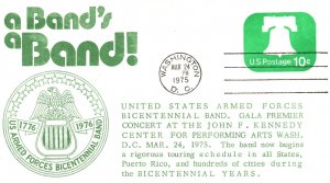 UNITED STATES ARMED FORCES BICENTENNIAL BAND GALA PREMIER CONCERT CACHET 1975