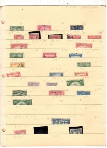 US COLLECTION ON STOCK SHEETS, MINT/USED