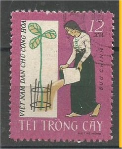 VIET NAM, NORTH, 1962, used 12xu, Tet Tree-Planting Scott 188