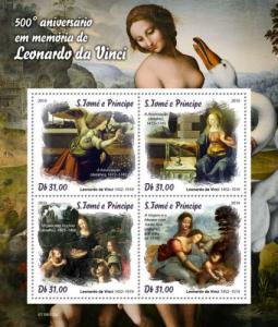 SAO TOME - 2019 - Leonardo da Vinci - Perf 4v Sheet - MNH