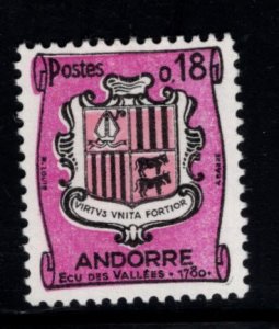 (French) Andorra Scott 164 MH* Coat of Arms  stamp