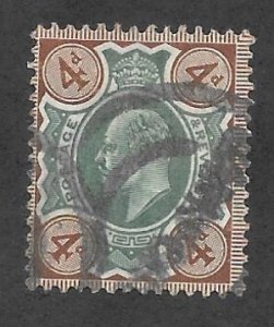 Great Britain Scott #133 Used 4p Edward VII 2018 CV $35.00