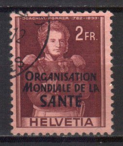 SWITZERLAND STAMPS, 1948-1950 THE WORLD HEALTH ORG. Sc.#5O22. USED