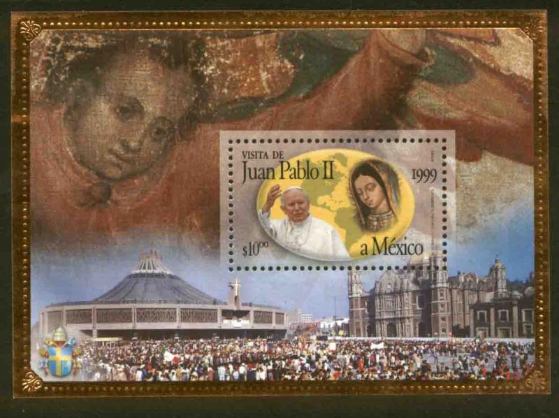 MEXICO 2118, Visit of Pope John Paul II, Souvenir SHEET. MINT, NH. VF.