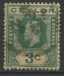 STAMP STATION PERTH Ceylon #202 KGV Definitive  Wmk 3  Used 1912-1927