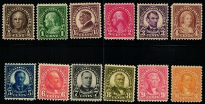 Scott #551-573 - Set - OG HR - 1922-25